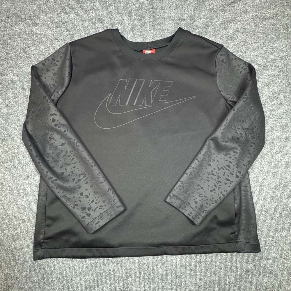 Nike Mens XL Black Long Sleeve Crew Neck Athletic Shirt‎ Performance Tee